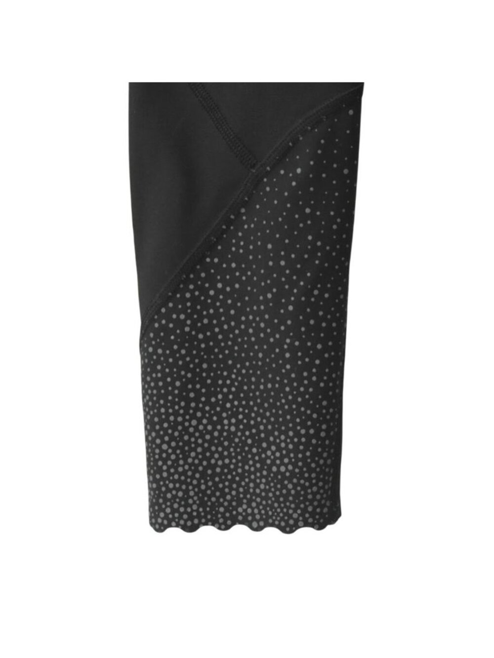 Lululemon Leggings Tight Stuff Tight II 25 Black Scalloped Hem Reflective Size 6 - Picture 7 of 7